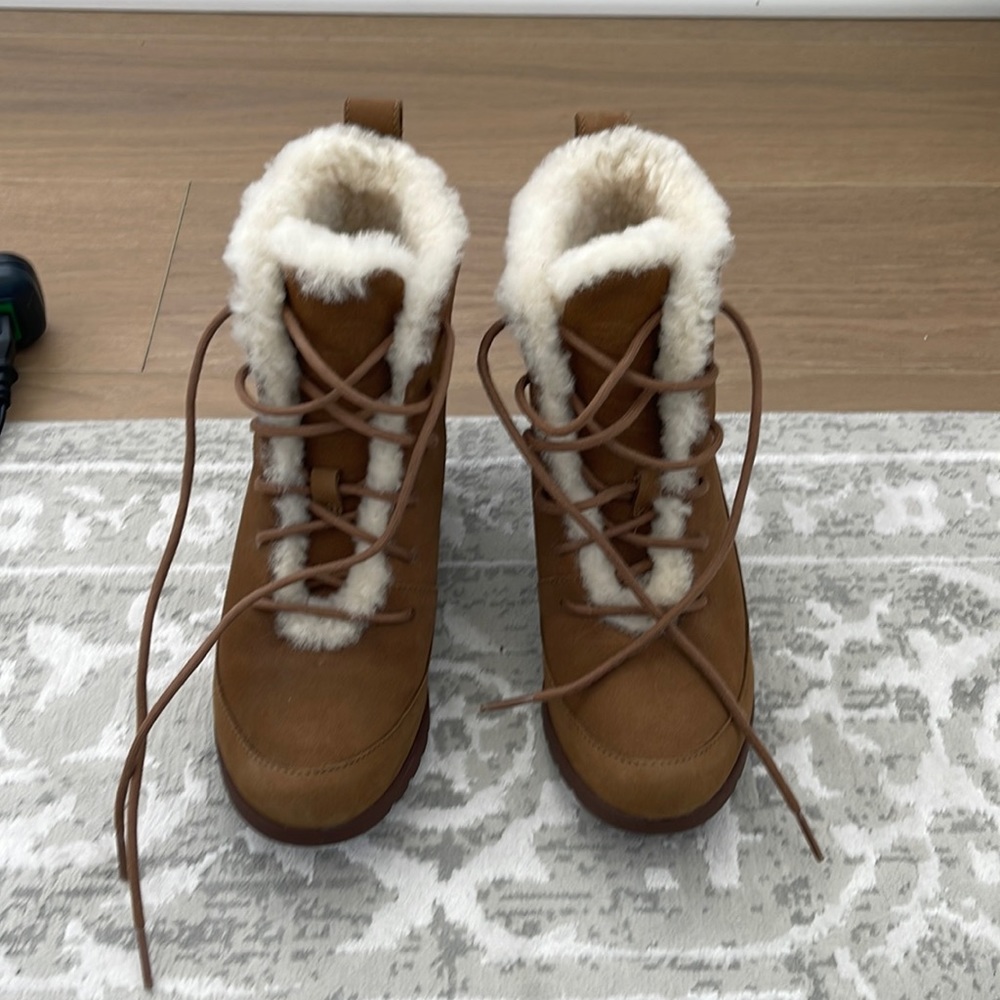 Ugg lace up wedge boots